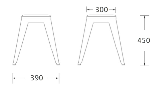 Кухонный стул Tolix Kitchen Stool 45 в Перми