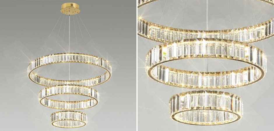 Люстра Хрустальная Ring Horizontal 3 кольца Люстра Хрустальная Ring Horizontal 3 кольца - Loft-Concept в Перми
