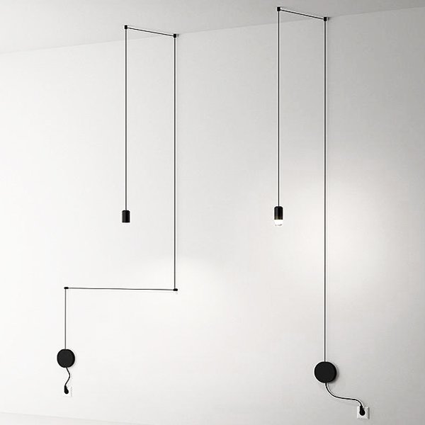 Vibia Wireflow Free-Form 0347 pendant lamp Черный в Перми | Loft Concept 