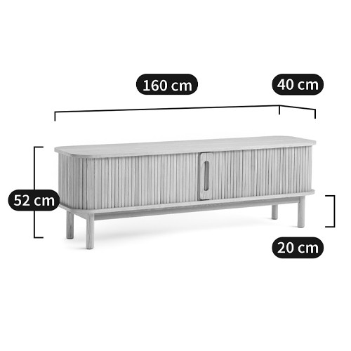 ТВ-тумба с двумя раздвижными дверцами Toinette Light TV Stand в Перми