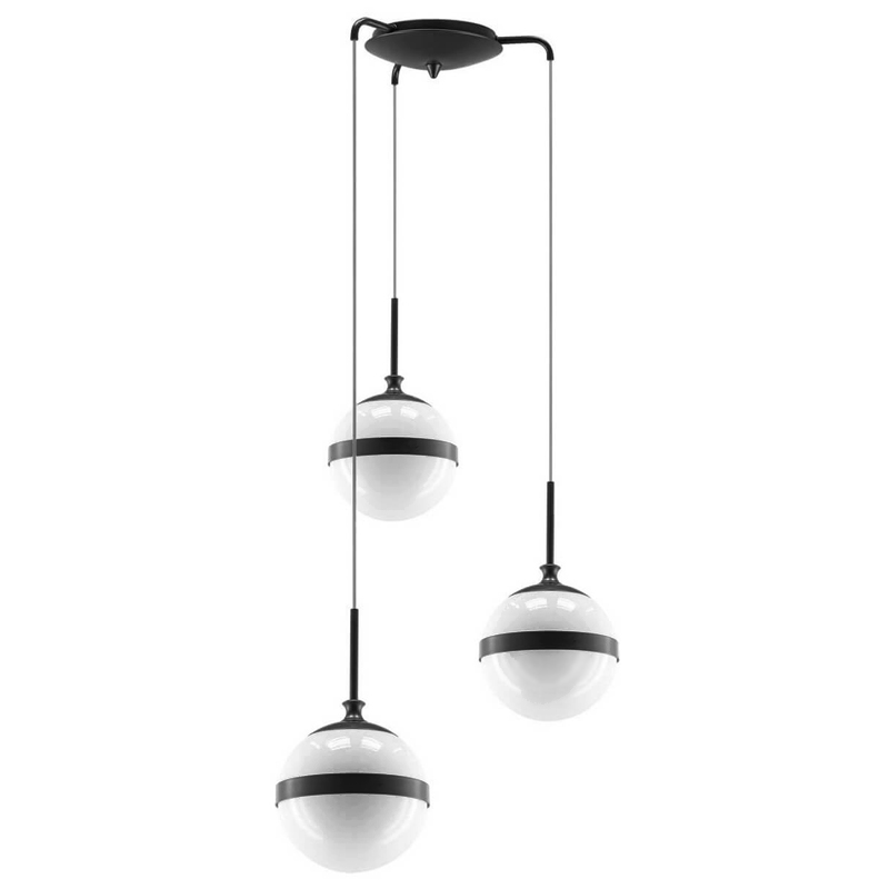 Подвесной светильник Peggy Single Pendant Light Темный хром Белый в Перми | Loft Concept 