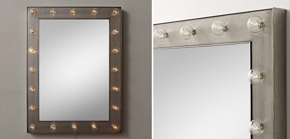 Зеркало с подсветкой Restoration Hardware ILLUMINATED Mirror Pewter Зеркало с подсветкой Restoration Hardware ILLUMINATED Mirror Pewter - Loft-Concept в Перми