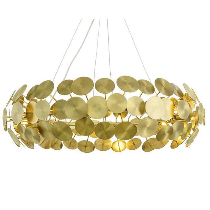 Люстра Metal Disc Chandelier ring Золотой в Перми | Loft Concept 