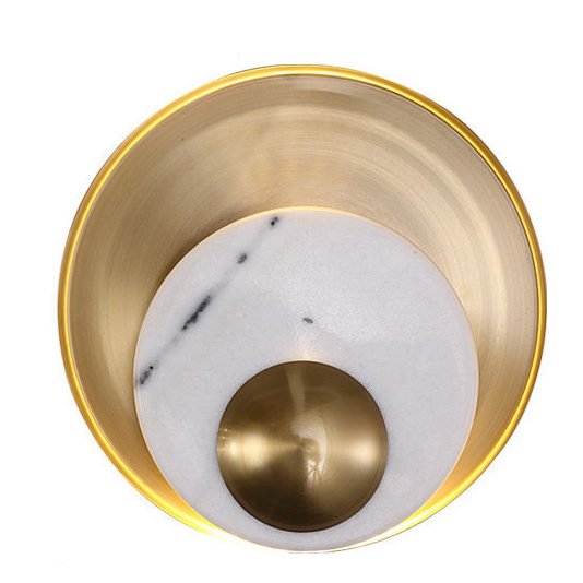 Бра Ginger & Jagger Pearl WALL LAMP round gold Латунь Белый в Перми | Loft Concept 