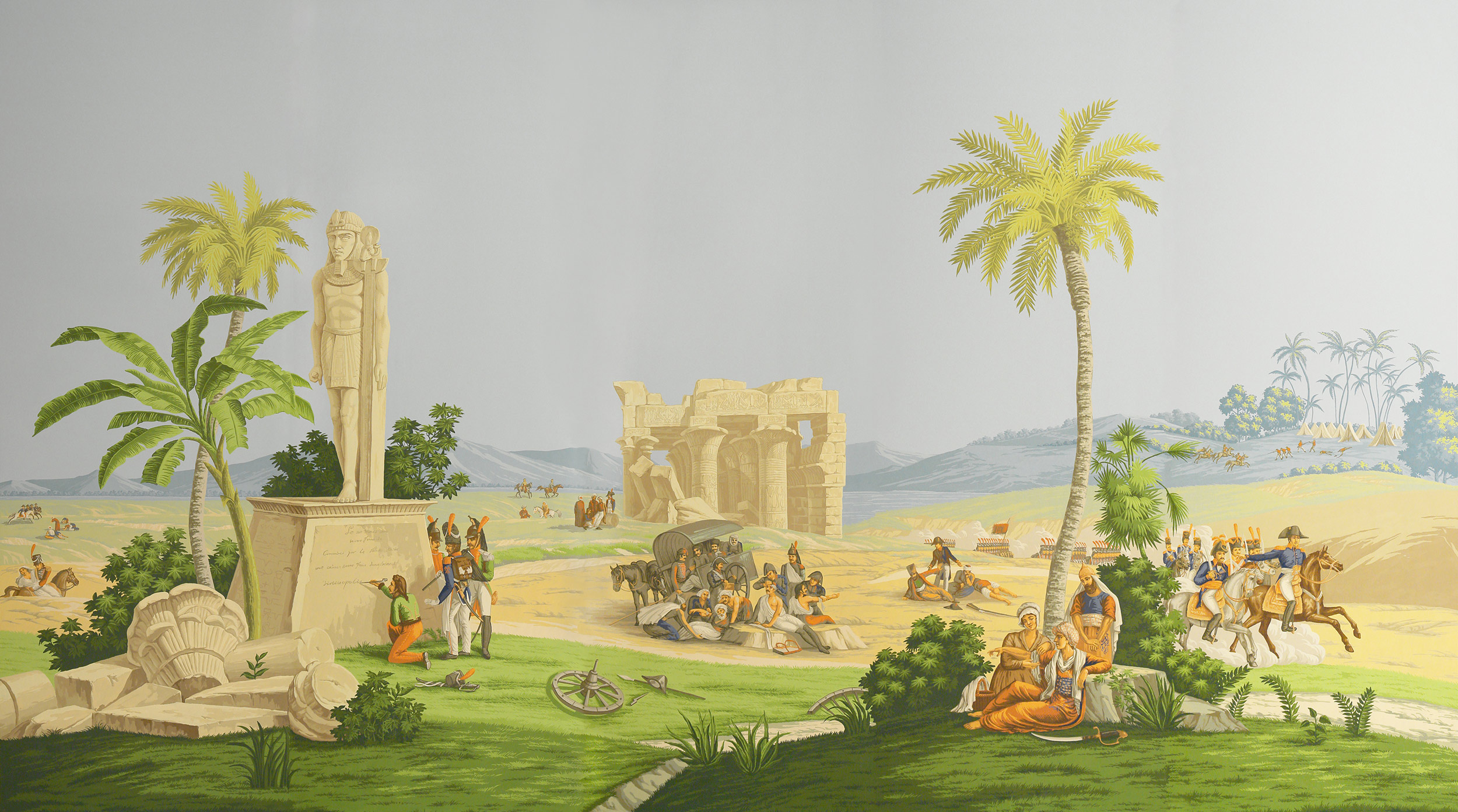Обои ручная роспись Napoleon's Campaign in Egypt Velay on scenic paper Обои ручная роспись Napoleon's Campaign in Egypt Velay on scenic paper - постер Loft-Concept в Перми