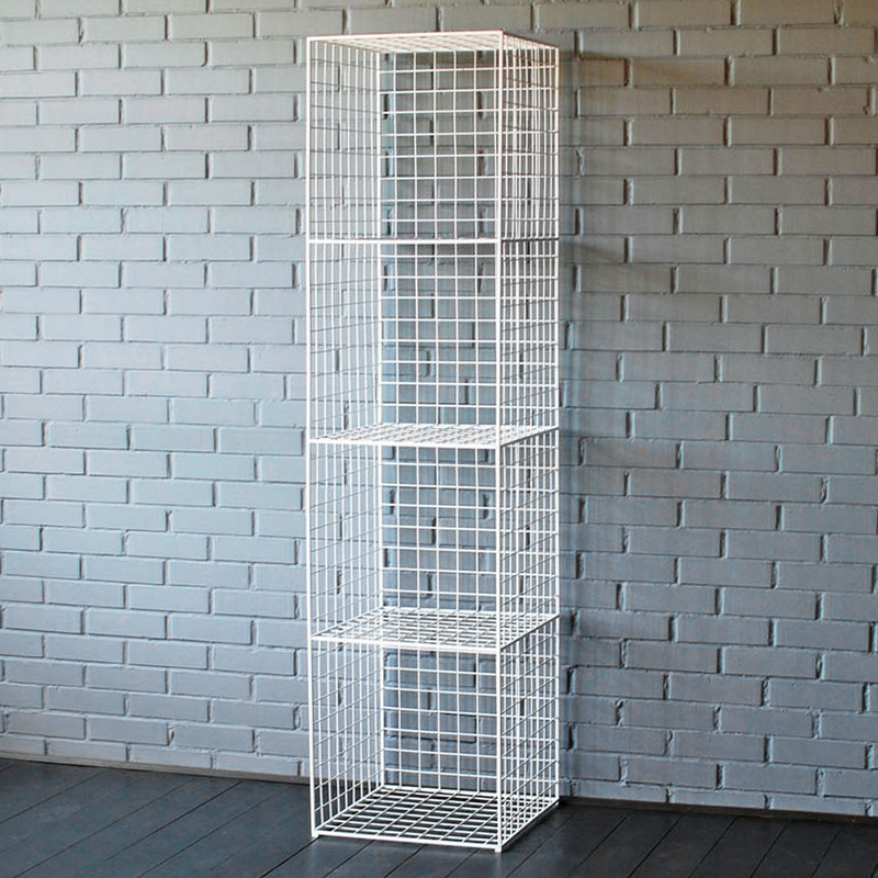 Стеллаж Kynan Industrial Metal Rust Rack Белый в Перми | Loft Concept 