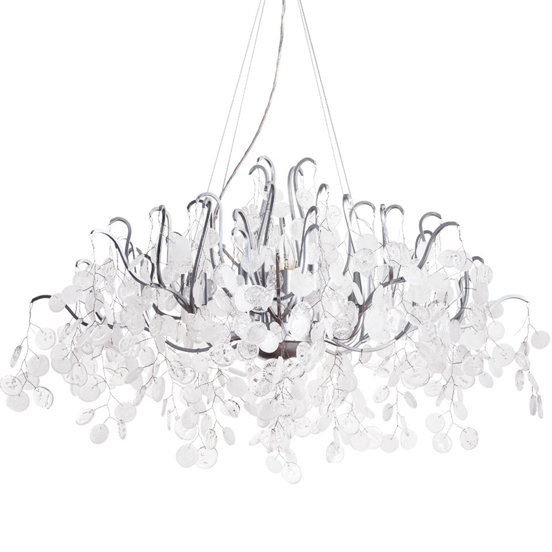 Люстра FAIRYTREE Chandelier Silver 100 Серебряный Прозрачное Стекло в Перми | Loft Concept 