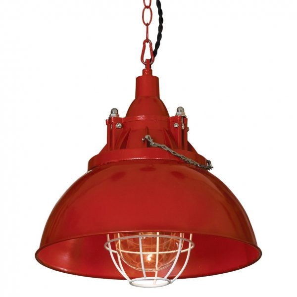 Подвесной светильник Firefighter Helmet Pendant Red Красный в Перми | Loft Concept 