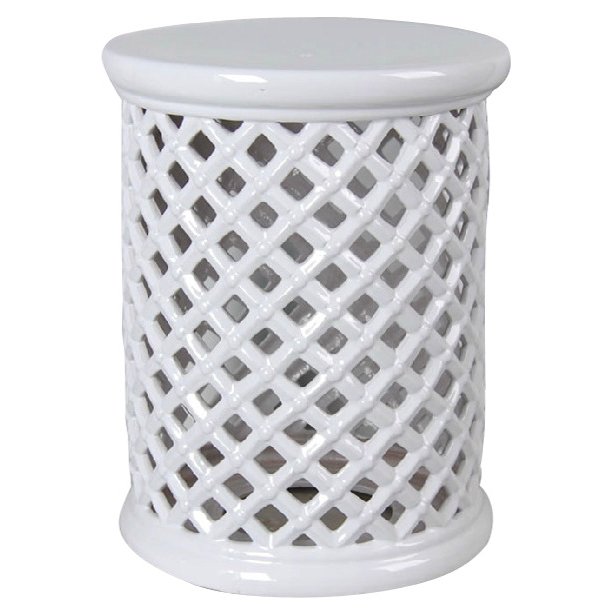 Керамический табурет Romb Garden Stool - White Белый в Перми | Loft Concept 