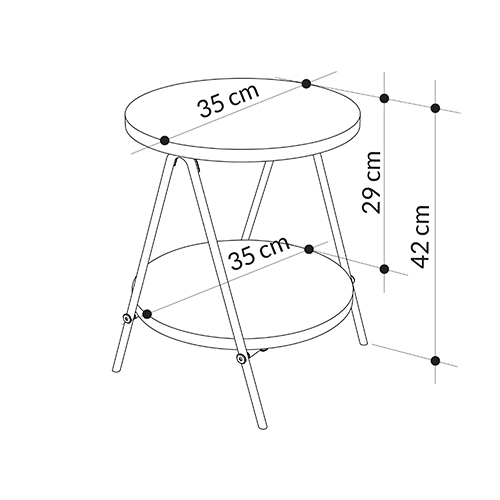 Стол приставной с 2-мя круглыми белыми столешницами ESSEL SIDE TABLE WHITE в Перми