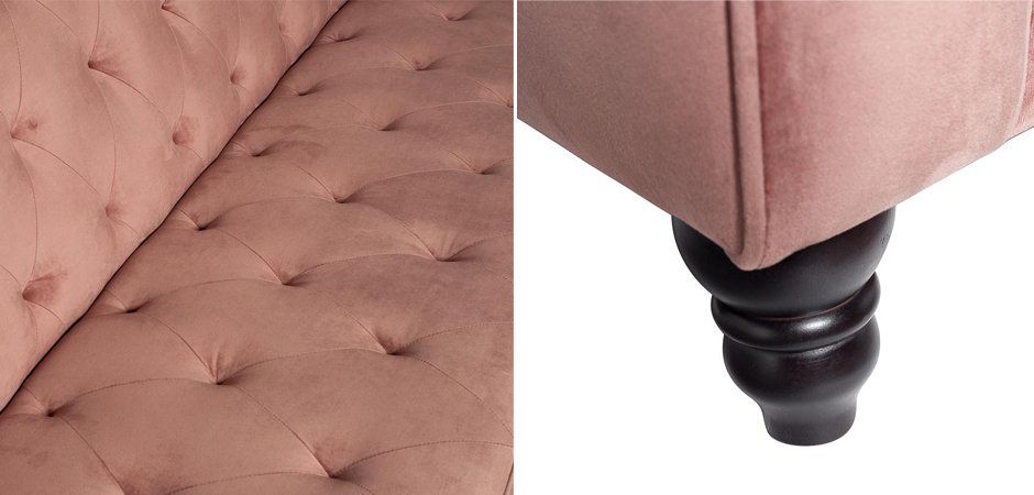 Диван Abbyson Emily Tufted Sofa Pink Диван Abbyson Emily Tufted Sofa Pink - Loft-Concept в Перми