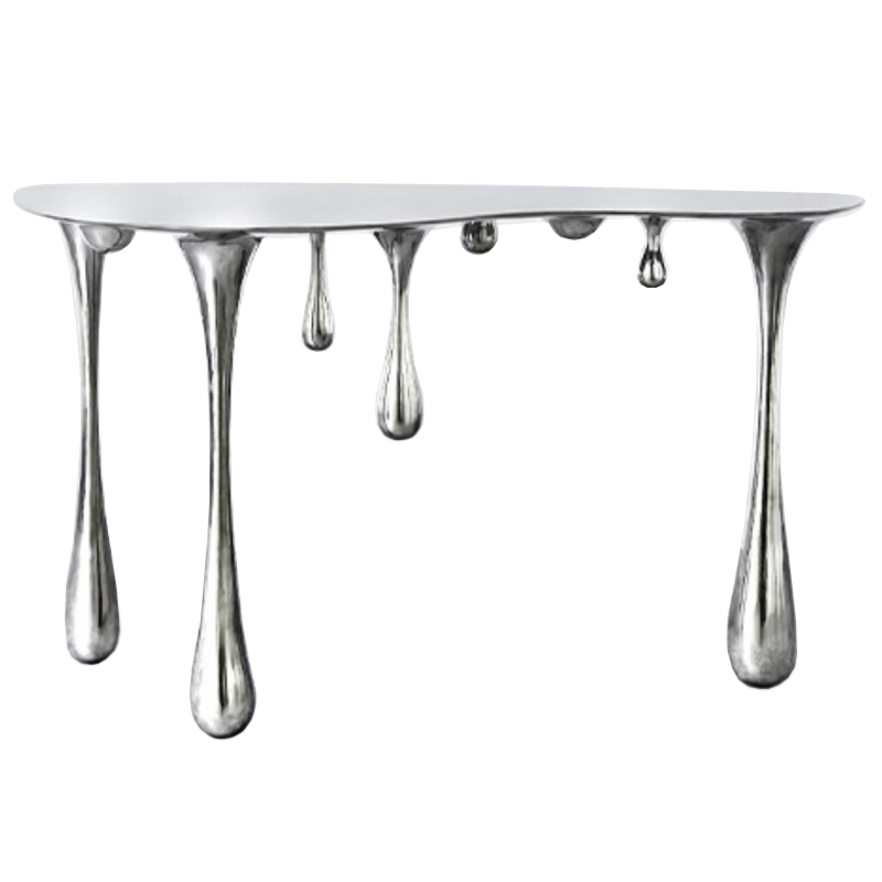 Дизайнерская Консоль Melting Silver Console Zhipeng Tan Серебряный в Перми | Loft Concept 