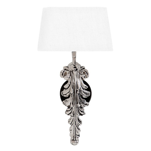 Бра Eichholtz Wall Lamp Beau Site Nickel+White Никель Белый в Перми | Loft Concept 