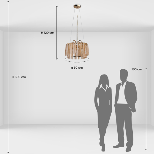 Люстра с подвесными рифлеными стеклянными трубками Nembus в Перми