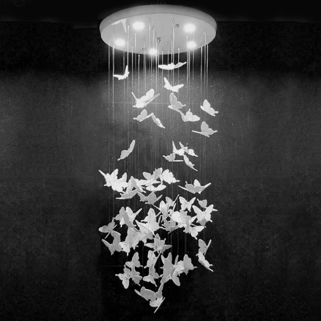 Люстра Night Butterflies Chandelier Белый в Перми | Loft Concept 