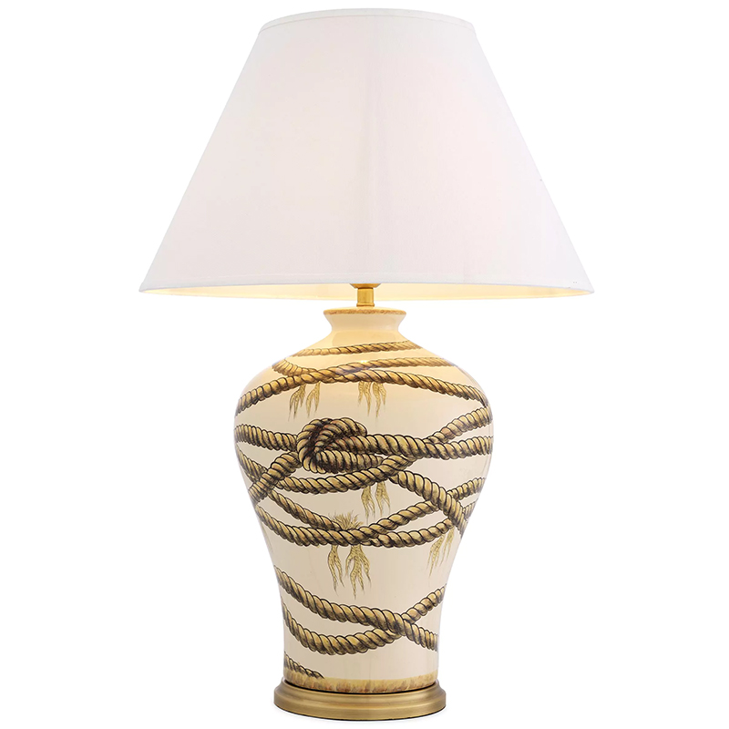 Настольная лампа Eichholtz Table Lamp Hernando Латунь Бежевый ivory ( слоновая кость ) в Перми | Loft Concept 