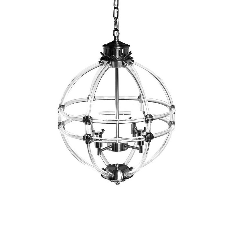 Люстра Eichholtz Chandelier Impero Silver Никель Прозрачный в Перми | Loft Concept 