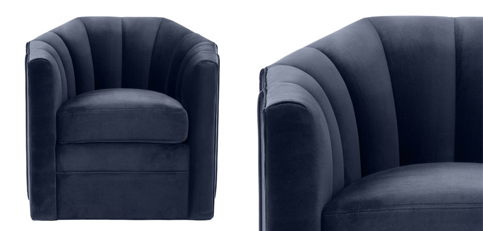 Кресло Eichholtz Chair Delancey Midnight Blue Кресло Eichholtz Chair Delancey Midnight Blue - Loft-Concept в Перми