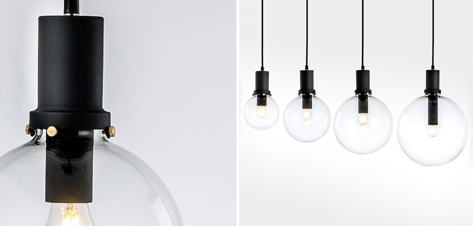 Подвесной светильник Glass Globe Black Подвесной светильник Glass Globe Black - Loft-Concept в Перми
