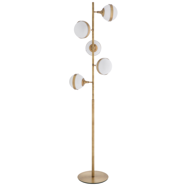 Торшер Peggy Guggen Brass FLOR LAMP Белый Латунь в Перми | Loft Concept 