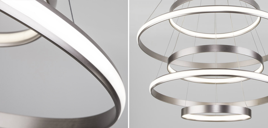 Люстра Light Ring Vertical Silver 5 колец Люстра Light Ring Vertical Silver 5 колец - Loft-Concept в Перми