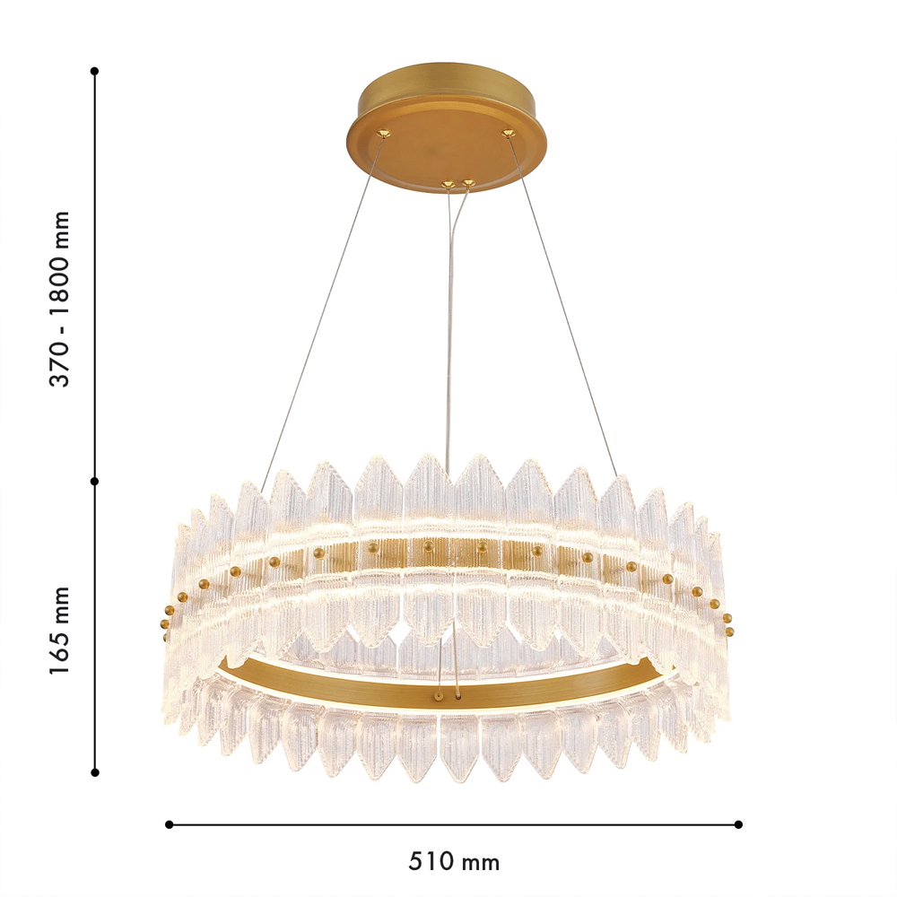 Люстра круглая с декоративными элементами в виде лепестков Round Light Flashing в Перми
