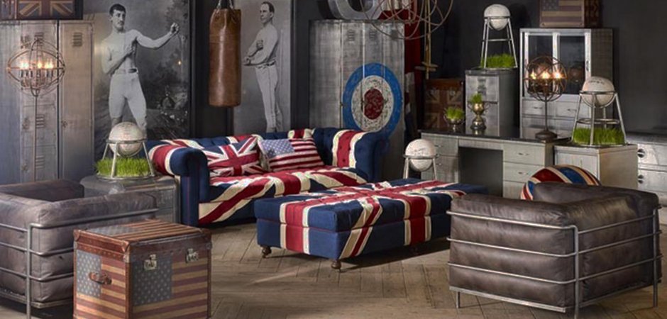 William Sofa Union Jack Velvet Andrew Martin William Sofa Union Jack Velvet Andrew Martin - Loft-Concept в Перми