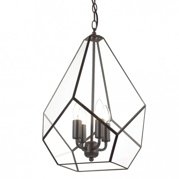 Люстра Geometry Glass Light Pendant Transparent 4 Прозрачный в Перми | Loft Concept 