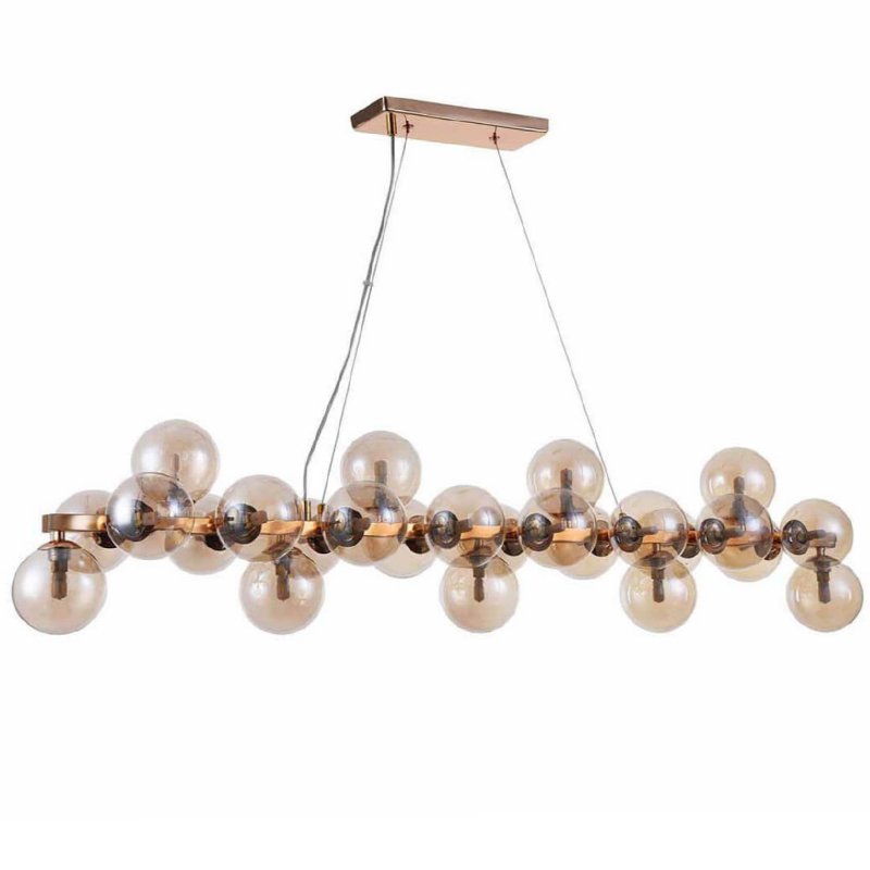 Люстра Berries Chandelier Rectangle Amber 120 Глянцевое золото Янтарь (Amber) в Перми | Loft Concept 