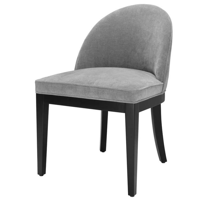 Стул Eichholtz Dining Chair Fallon grey Серый Черный в Перми | Loft Concept 