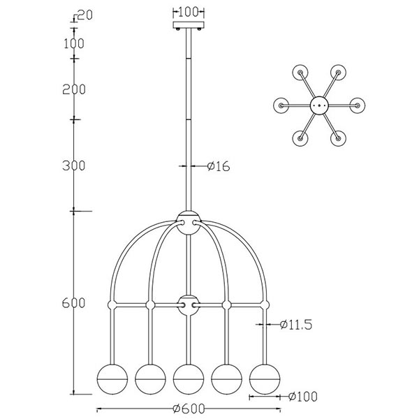 Люстра Heidy Chrome Chandelier 7 в Перми