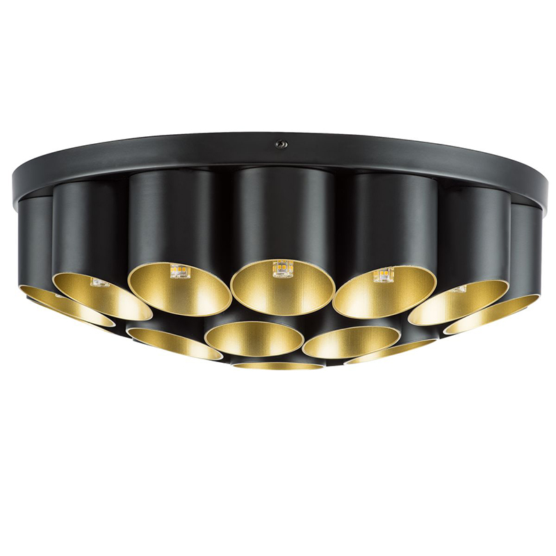 Потолочный светильник Garbi Black Pipe Organ Ceiling Lamp 22 Черный Золотой в Перми | Loft Concept 