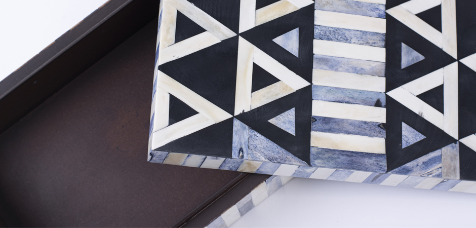 Шкатулка инкрустация костью Okapi Bone Inlay Box - фото №1