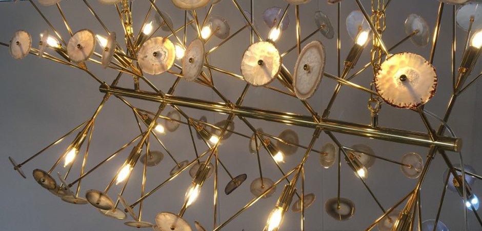 Люстра Burst Chandelier Natural Agate Line Люстра Burst Chandelier Natural Agate Line - Loft-Concept в Перми