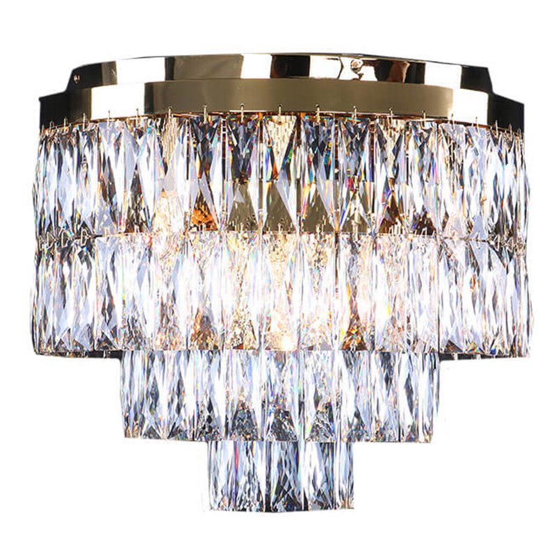 Потолочная люстра Crystal Regena Gold Chandelier Глянцевое золото Прозрачный (Transparent) в Перми | Loft Concept 