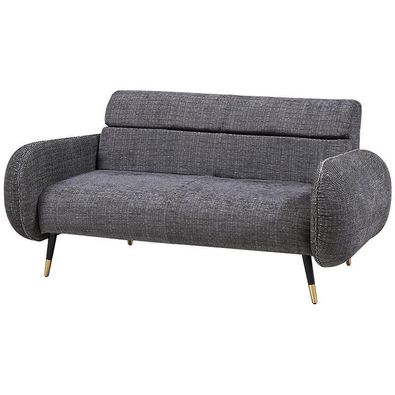 Диван Hebert Sofa Grey M Серый Серый Черный Латунь в Перми | Loft Concept 