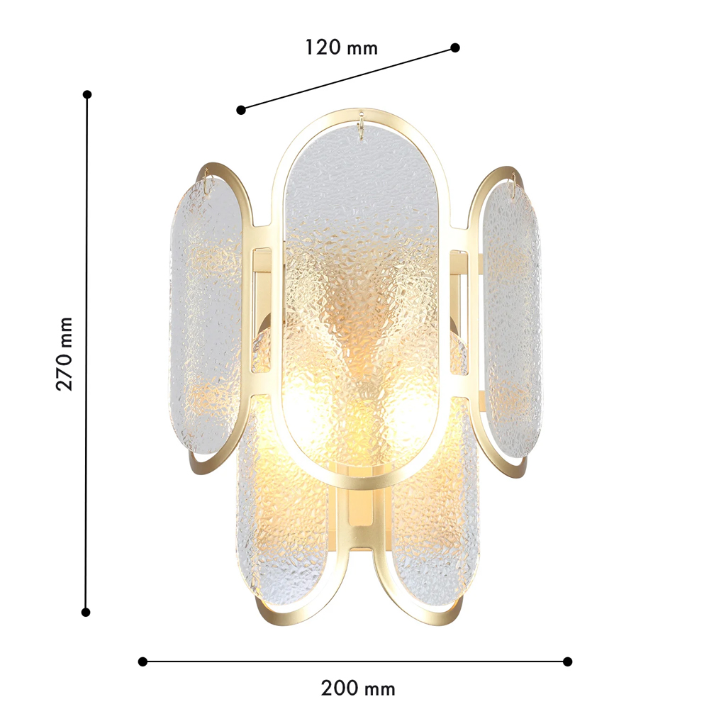 Бра из овальных элементов из непрозрачного стекла Conformation в Перми