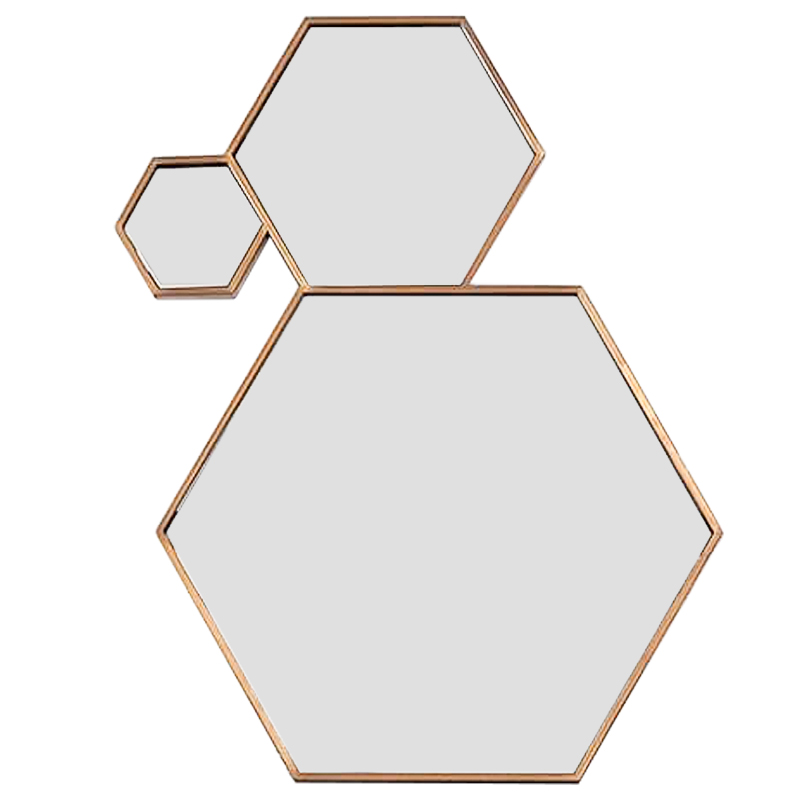 Зеркало Hexagons Mirror Бронза в Перми | Loft Concept 