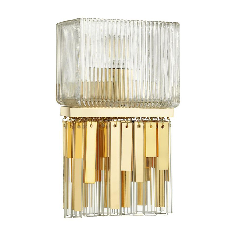 Бра Madelen Gold Wall Lamp Глянцевое золото Прозрачный (Transparent) в Перми | Loft Concept 