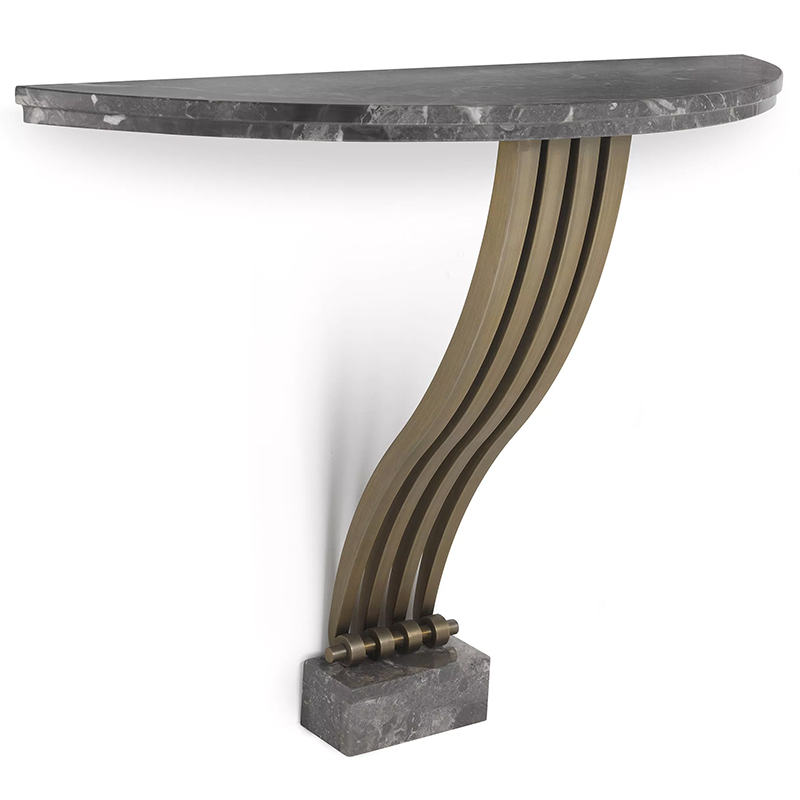 Консоль Eichholtz Console Table Renaissance Brass Серый Латунь в Перми | Loft Concept 