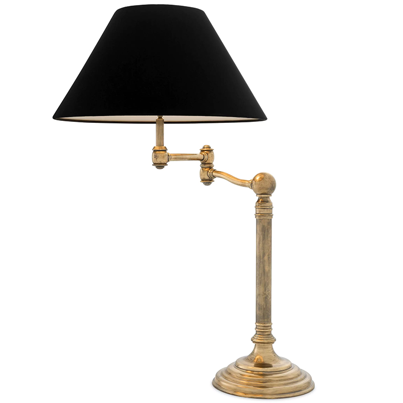 Настольная лампа Eichholtz Table Lamp Regis Латунь Винтажная латунь Черный в Перми | Loft Concept 