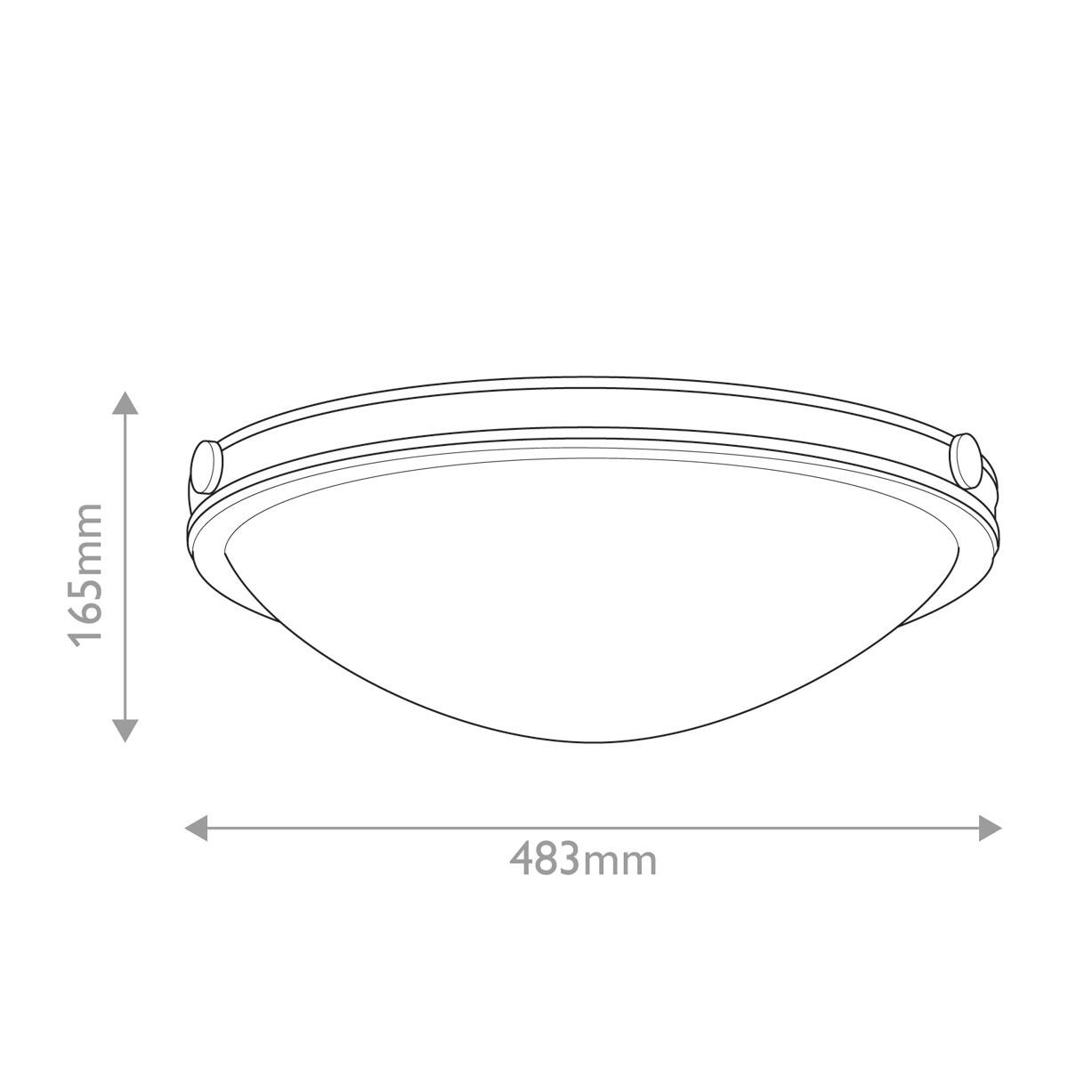 Потолочный светильник в форме неглубокой чаши с белым плафоном Hinkley в Перми