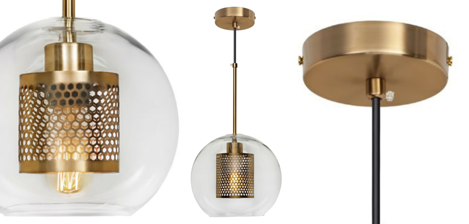 Perforated Vessel Pendant Lamp Gold Ball Perforated Vessel Pendant Lamp Gold Ball - Loft-Concept в Перми