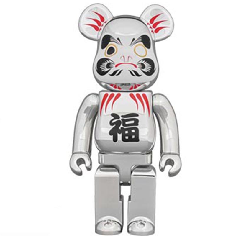 Статуэтка Bearbrick Daruma Silver Серебряный Черный Красный в Перми | Loft Concept 