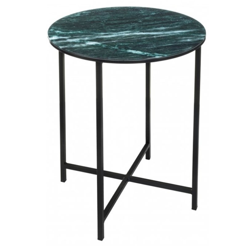 Приставной стол Zermatt Side Table round malachite Малахит в Перми | Loft Concept 