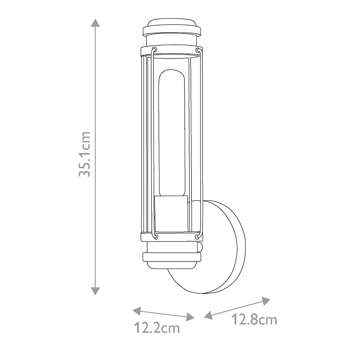 Бра для ванных комнат с прозрачным цилиндрическим плафоном на круглом основании Hinkley в Перми