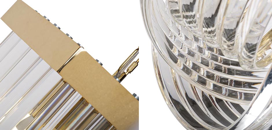 Люстра Retro FROZEN GLASS gold 4 lamp Люстра Retro FROZEN GLASS gold 4 lamp - Loft-Concept в Перми