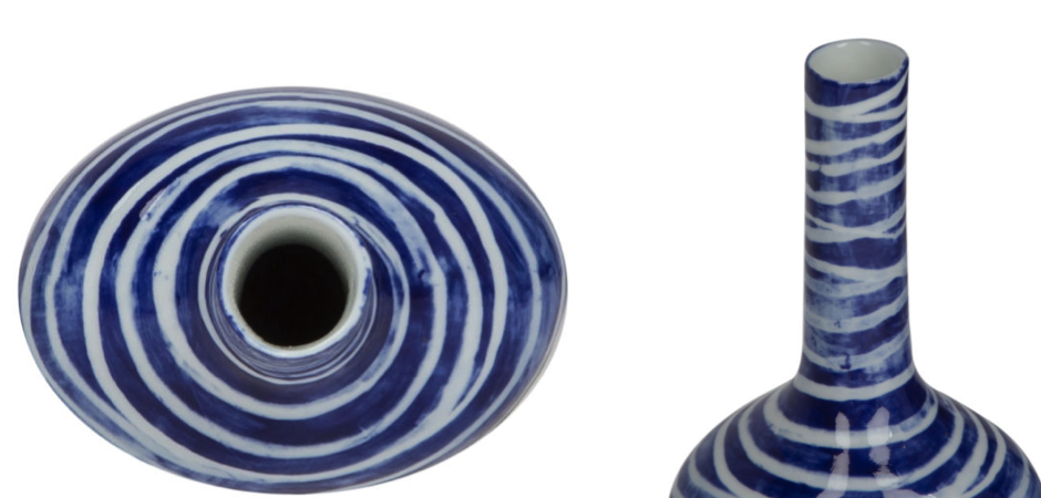 Ваза blue & white ornament Striped Bottle Ваза blue & white ornament Striped Bottle - Loft-Concept в Перми