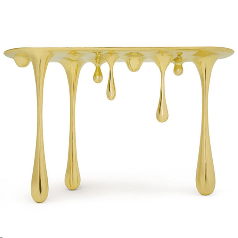 Дизайнерская Консоль Melting Gold Console Zhipeng Tan Золотой в Перми | Loft Concept 