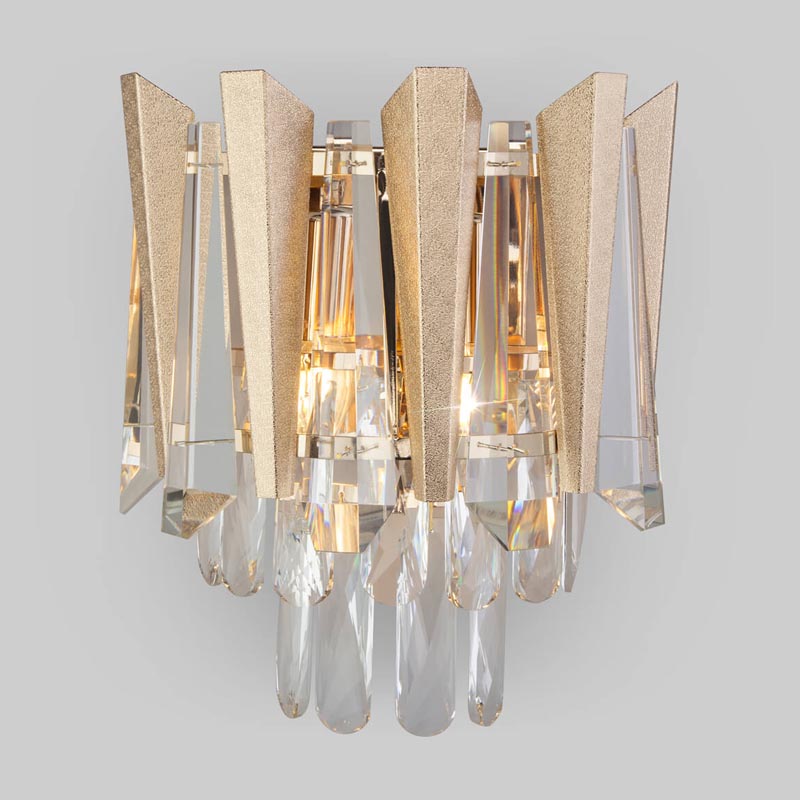 Бра Crystal Edge Sconce Прозрачный (Transparent) Золотой в Перми | Loft Concept 